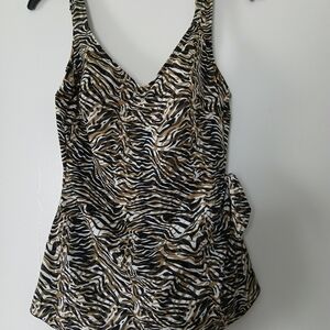 Zebra Print Women's One Piece Swimsuit